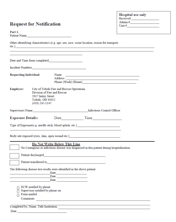 Request for notification